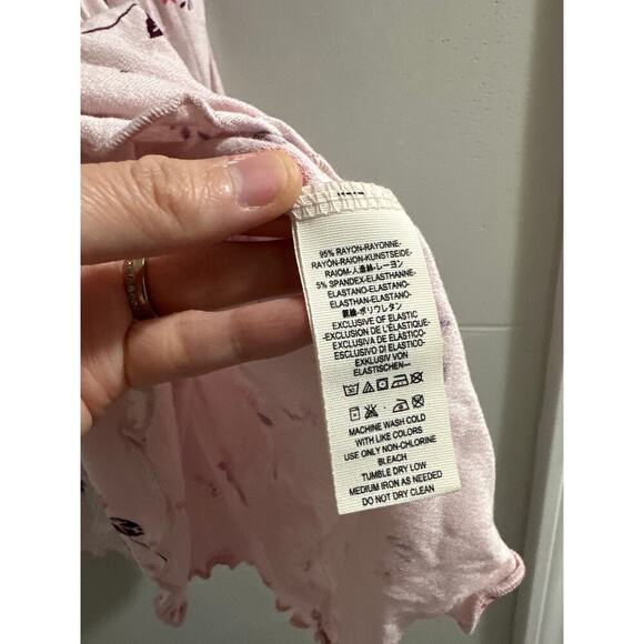 🔴Free People‎ Lana Off Shoulder Top Pink Size Medium - Picture 5 of 7